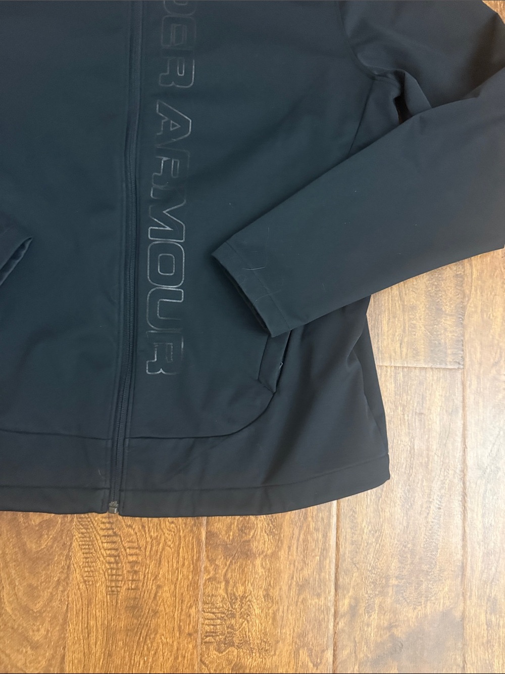 Under Armour Black Vertical Logo Full-Zip Performance Jacket - Picture 6 of 16